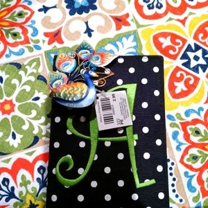 Monogrammed "A" address book and magnet